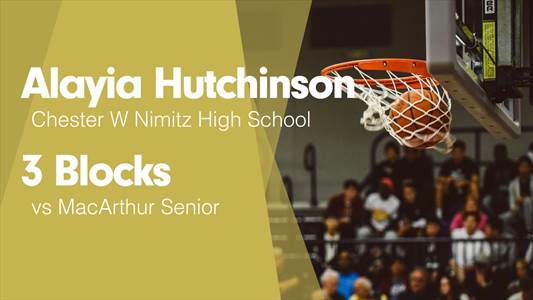 Alayia Hutchinson Game Report: @ Eisenhower