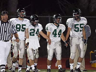 Miramonte captains meet before the big game.