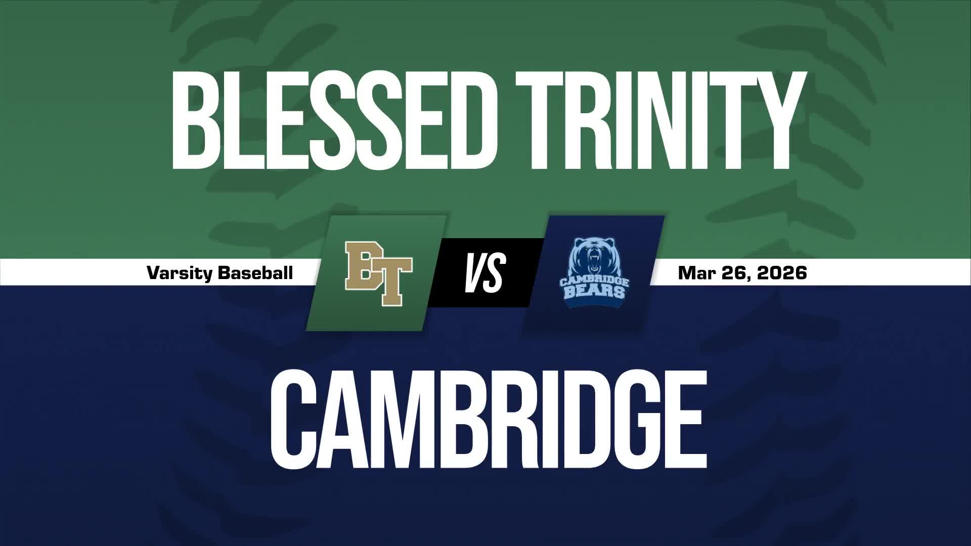 Baseball Recap: Cambridge Finds Home Field Redemption Against Bl