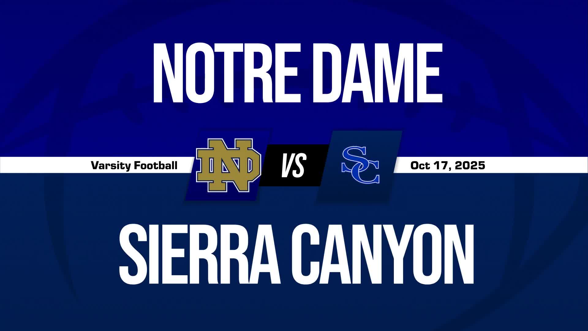 Football Recap: Notre Dame (SO) Takes a Loss