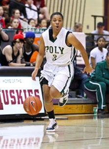 Poly's Ariya Crook-Williams is 
fearless in the open court.
