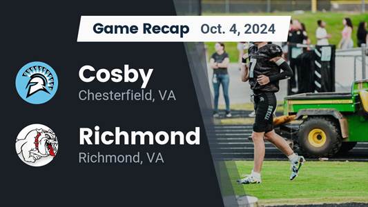 Football Recap: Preston Mcafee Leads Cosby to Victory over Richmond City School of the Arts