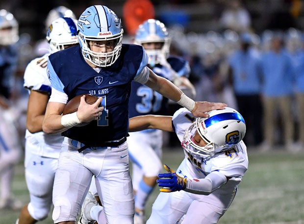Ethan Garbers rushed for a game-high 142 yards to go along with 255 passing yards. He accounted for all five CDM touchdowns.