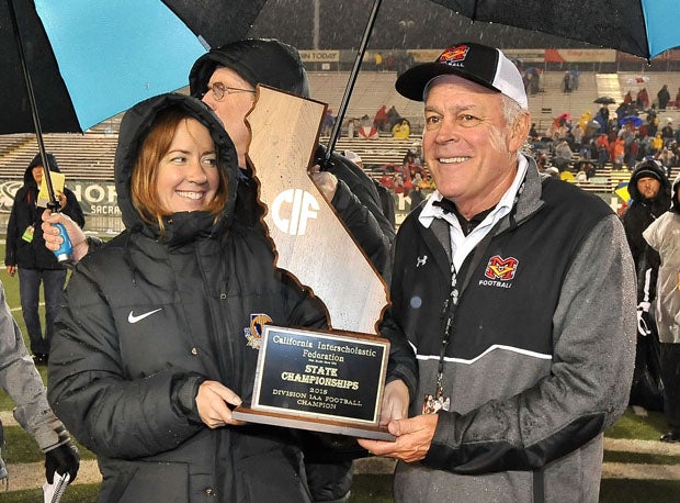 Bob Johnson celebrates his 330th win and first CIF bowl championship.