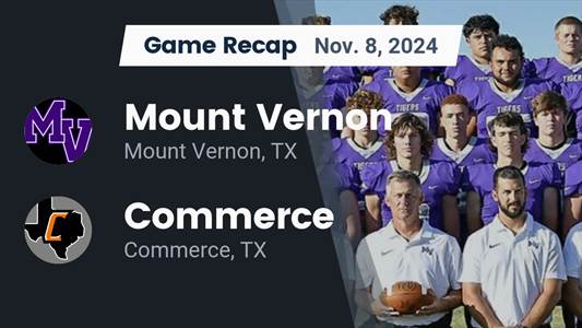 Football Recap: Commerce Skates Past Mount Vernon with Ease