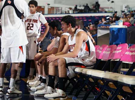 Rivers waits to hear his name called before a game with eventual Washington state champion Kentwood at the T-Mobile Invitational in Birmingham, Ala.