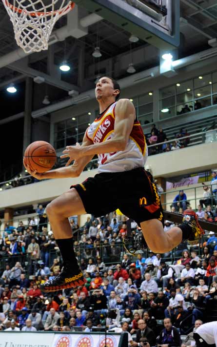 Rivers pulled on his father's old Atlanta Hawks jersey for a dunk attempt at the McDonald's All-American Game. Glenn "Doc" Rivers is the head coach of the Boston Celtics.