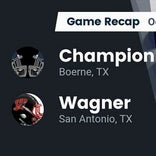 Football Game Recap: Boerne-Champion Chargers vs. Wagner Thunderbirds