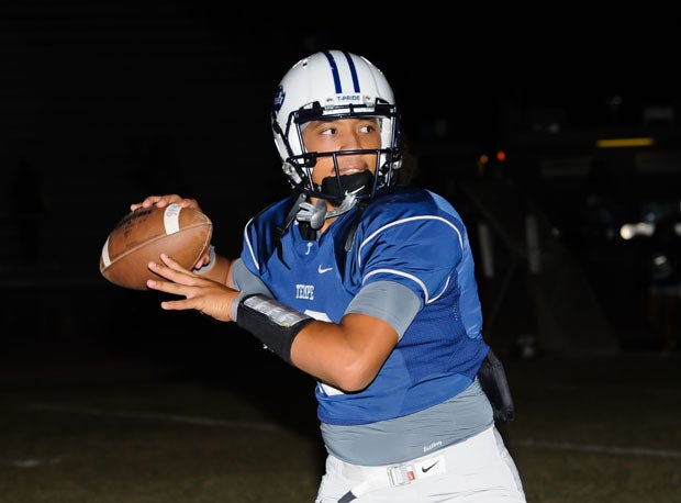 Emanuel Gant broke the Arizona career passing yardage record Friday in a 62-24 win over Alhambra. Gant threw for 211 yards and four scores and now has 9,833 career passing yards.