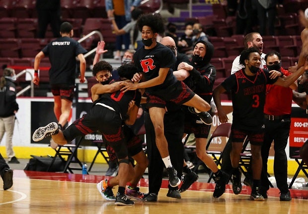 The Reading Red Knights react to winning the Pennsylvania 6A title game over Archbishop Wood.