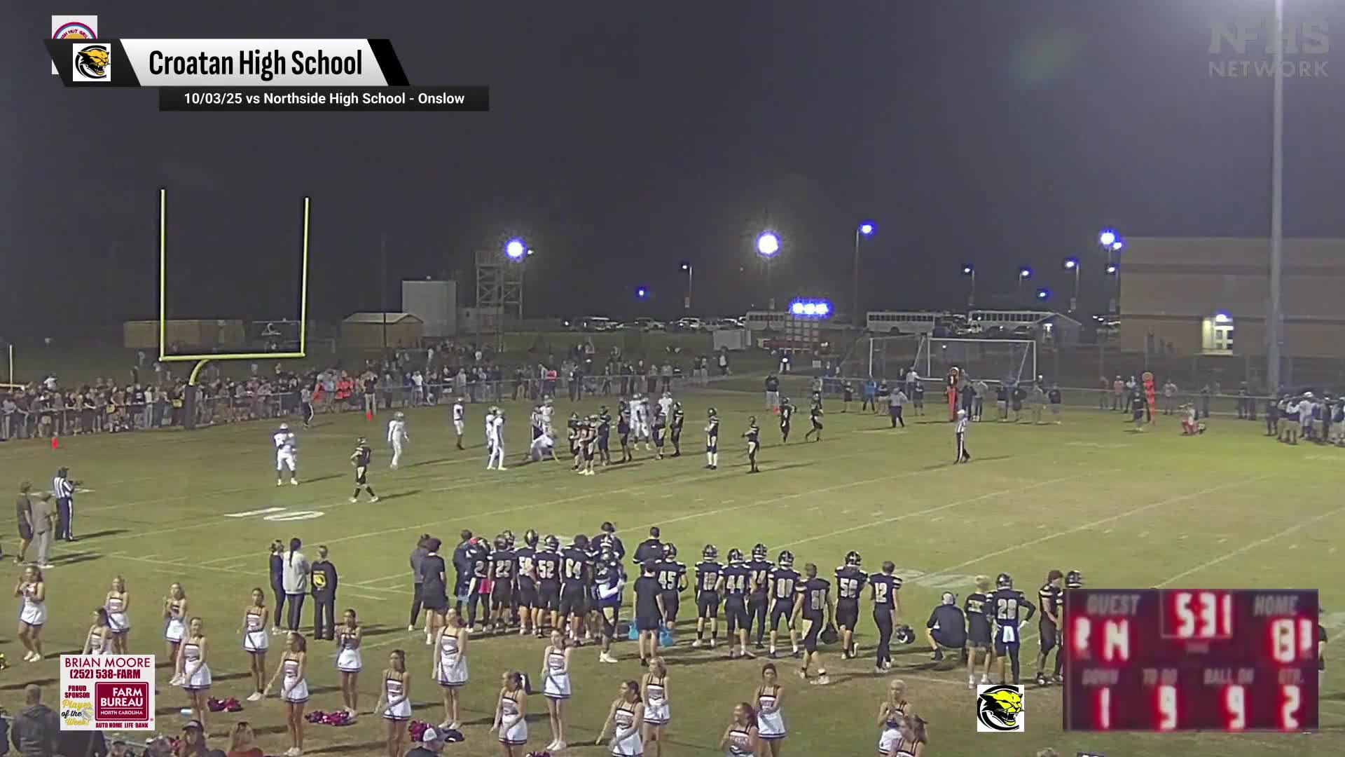 Football Recap: Croatan's Winning Streak Snapped at Five Games + How To Watch