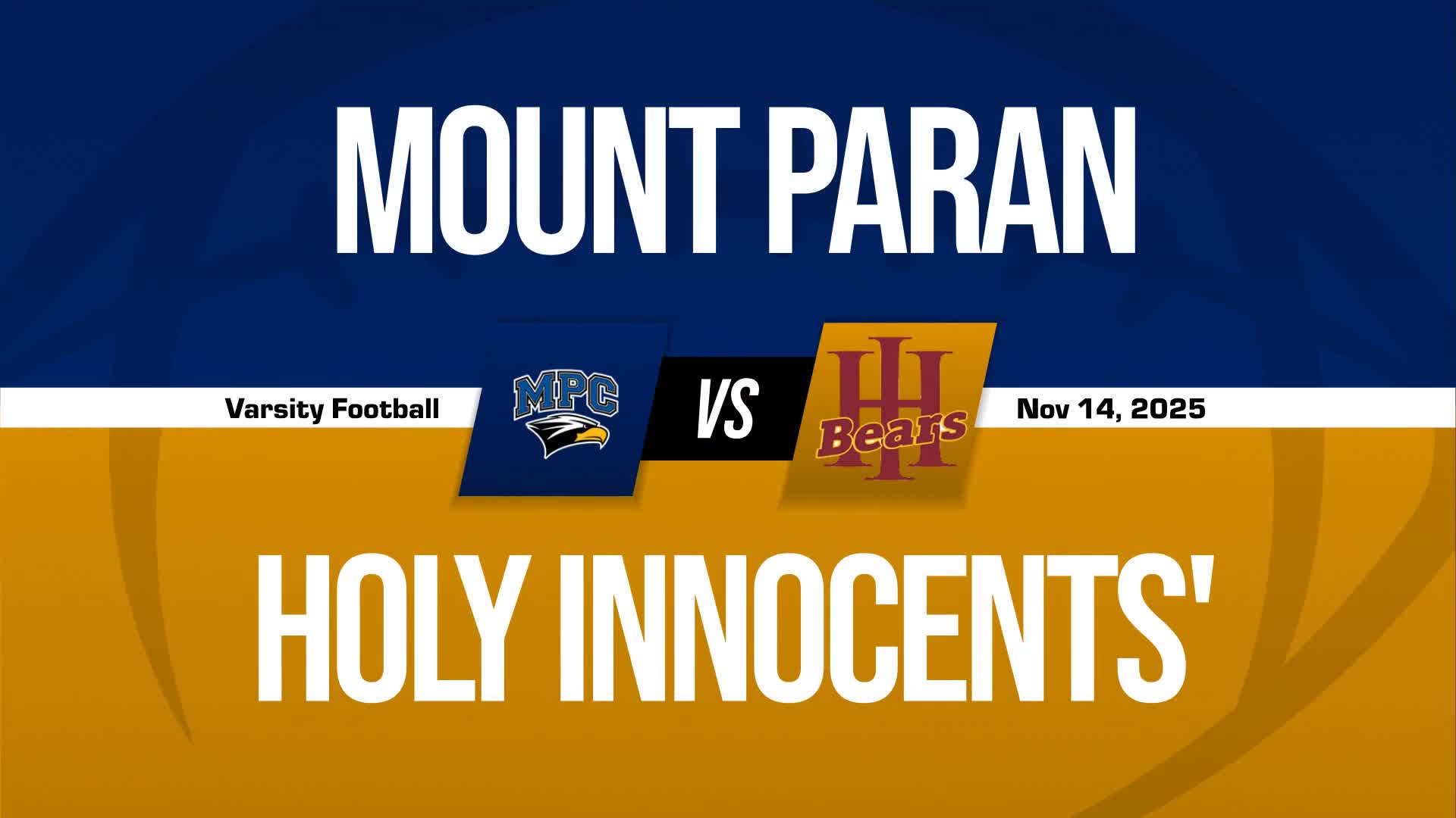 Football Game Preview: Holy Innocents Episcopal Golden Bears vs. Athens Academy Spartans + How To Watch