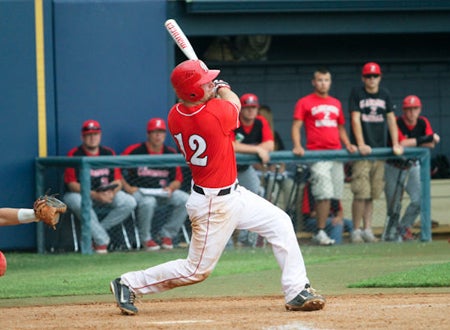 The right-handed swing of Taylor Hawkins produced 28 home runs this season and 74 for his career.