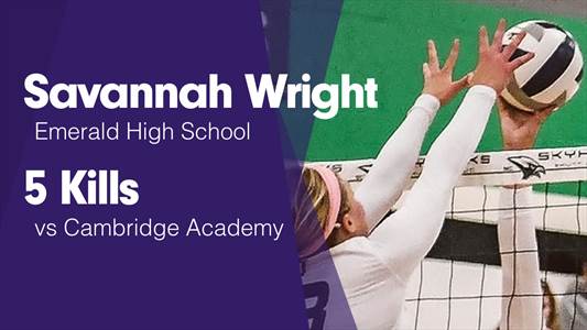 Savannah Wright Game Report: vs Laurens