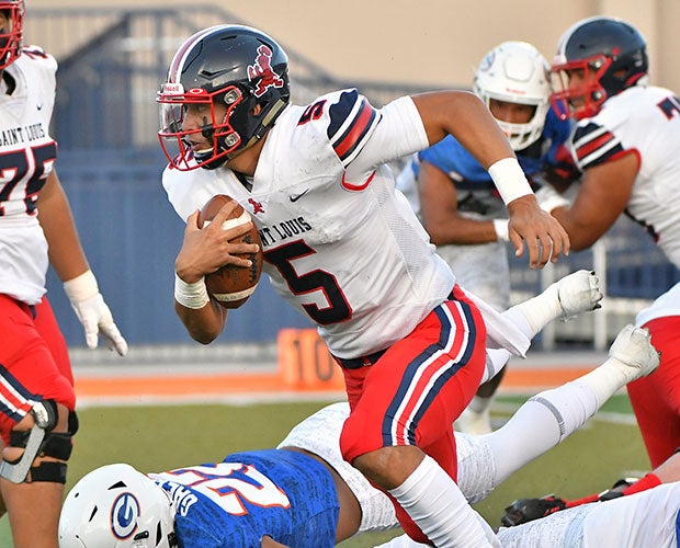 St. Louis quarterback AJ Bianco kept the Crusaders in the game in the first half.