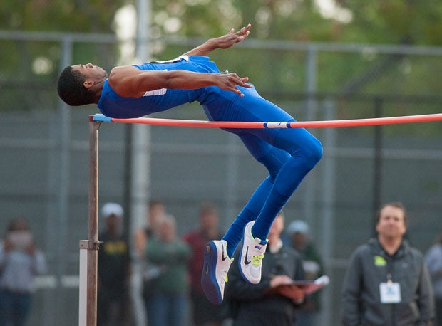 Randall Cunningham Jr., Bishop Gorman, is nation's second best high jumper.