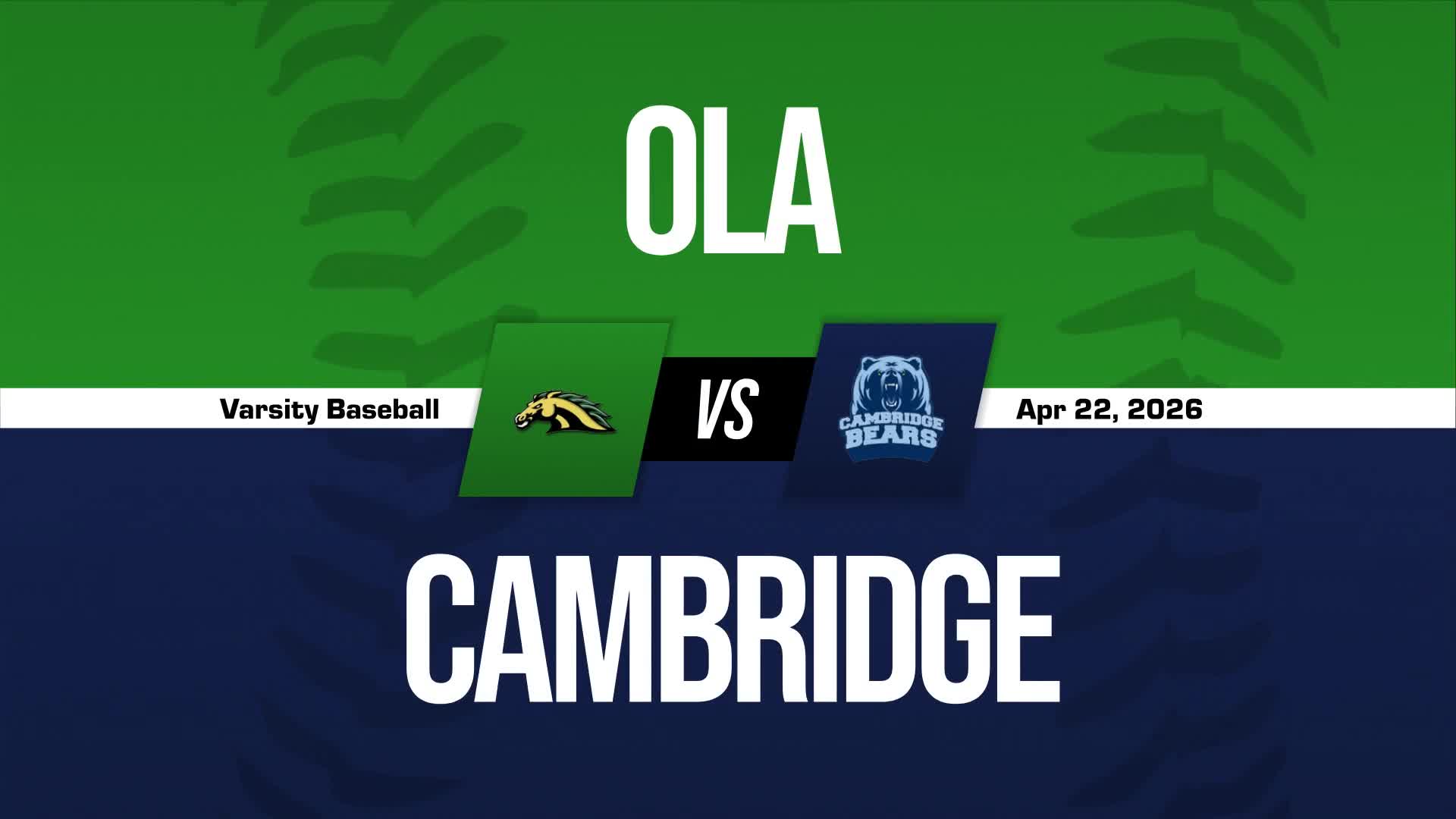 Baseball Recap: Ola Takes Down Cambridge in a Playoff Battle