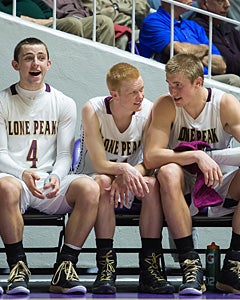 Left to right: Nick Emery, T.J. Haws and
Eric Mika.