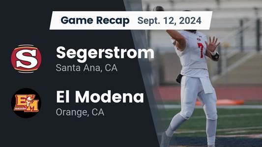 Football Recap: El Modena's  Victory  on Thursday Extends Winnin