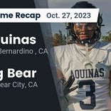 Football Game Recap: Big Bear Bears vs. Aquinas Falcons