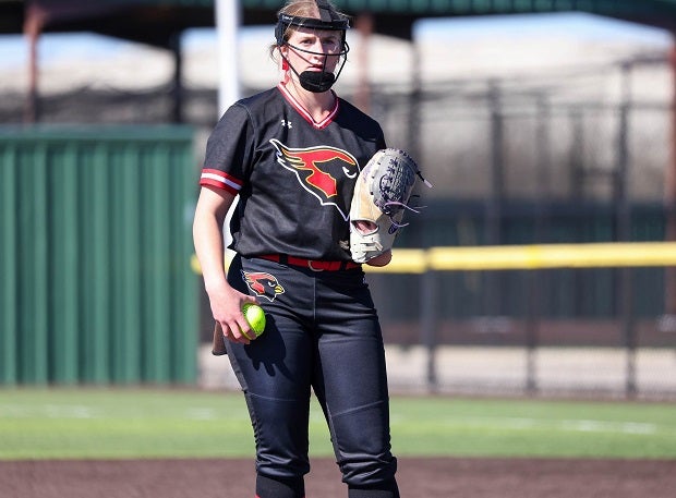 Michigan State commit Alex Starr has helped Melissa of Texas climb into the MaxPreps Top 25 softball rankings. The Cardinals are 19-1-1 and enter the rankings at No. 23. (Photo: Michael Horbovetz)