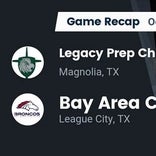 Football Game Recap: Legacy Prep Christian Academy Lions vs. Bay Area Christian Broncos