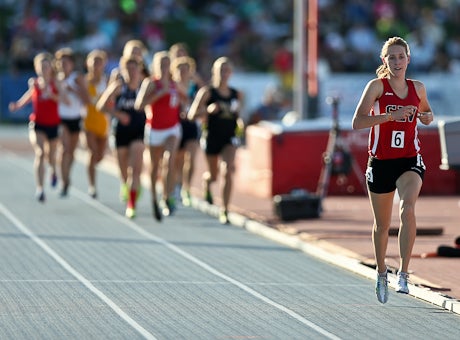 San Lorenzo Valley junior Anna Maxwell took it out hard in the 1,600 and won going away.