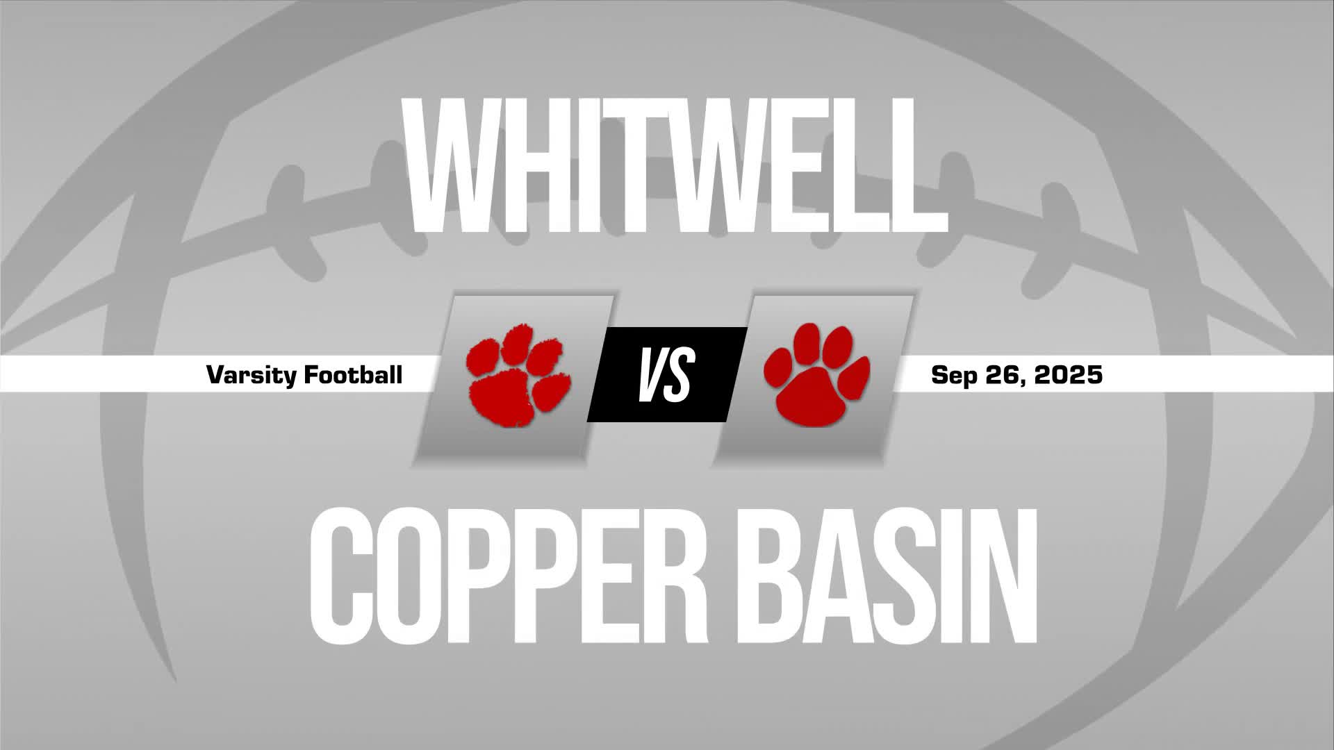 Football Game Preview: Copper Basin Cougars vs. Lookout Valley Y