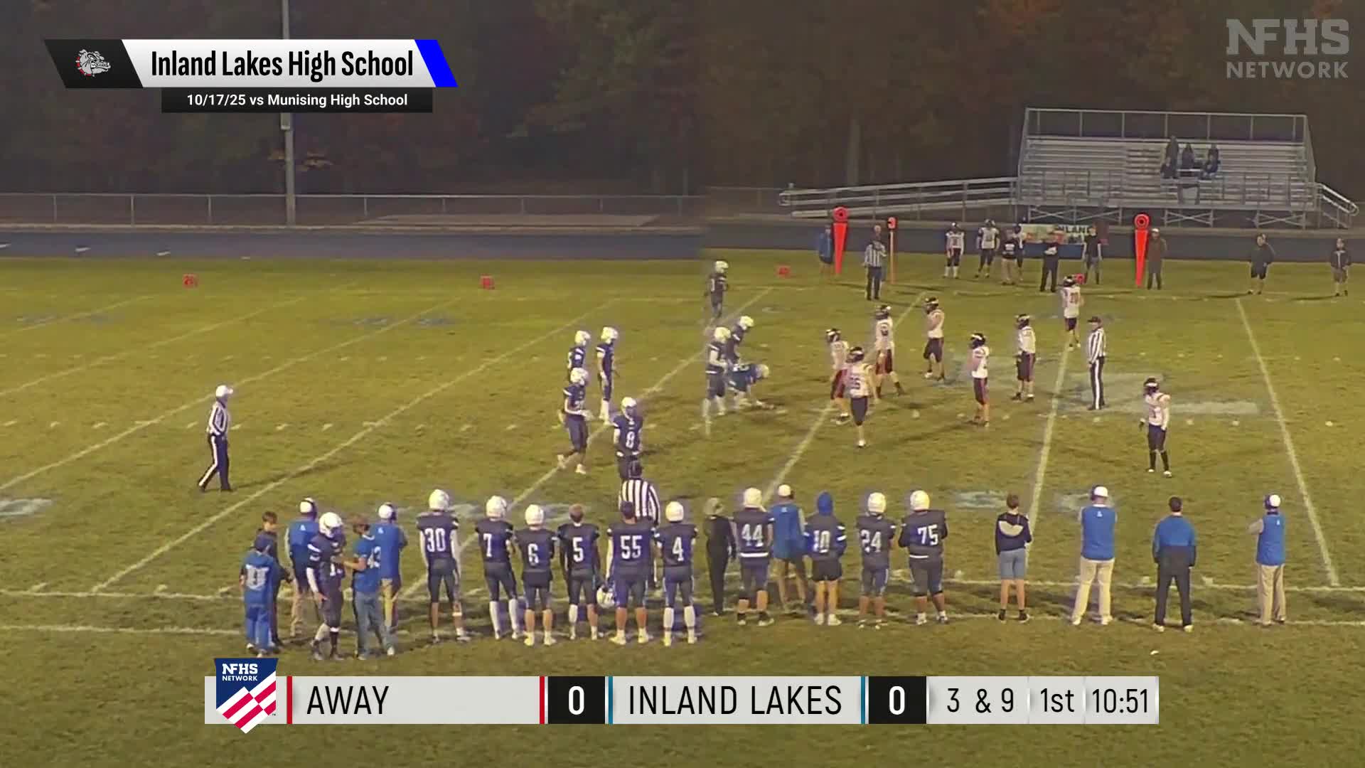 Football Recap: Inland Lakes' Undefeated Season over After Ten Games + How To Watch