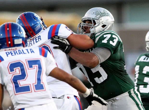 Larry Allen III has been a two-year starter for the Spartans. He'll face a defensive line at Bosco that feature three Division I prospects.