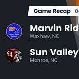 Marvin Ridge beats Weddington for their third straight win