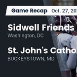 Football Game Recap: Sidwell Friends Quakers vs. St. John&#39;s Catholic Prep Vikings