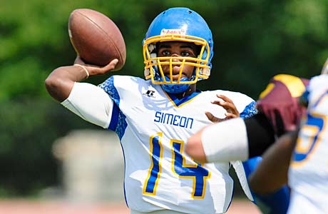 Simeon is projected to win its playoff game against Morgan Park on Friday.