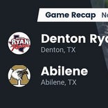 Football Game Recap: Abilene Eagles vs. Ryan Raiders