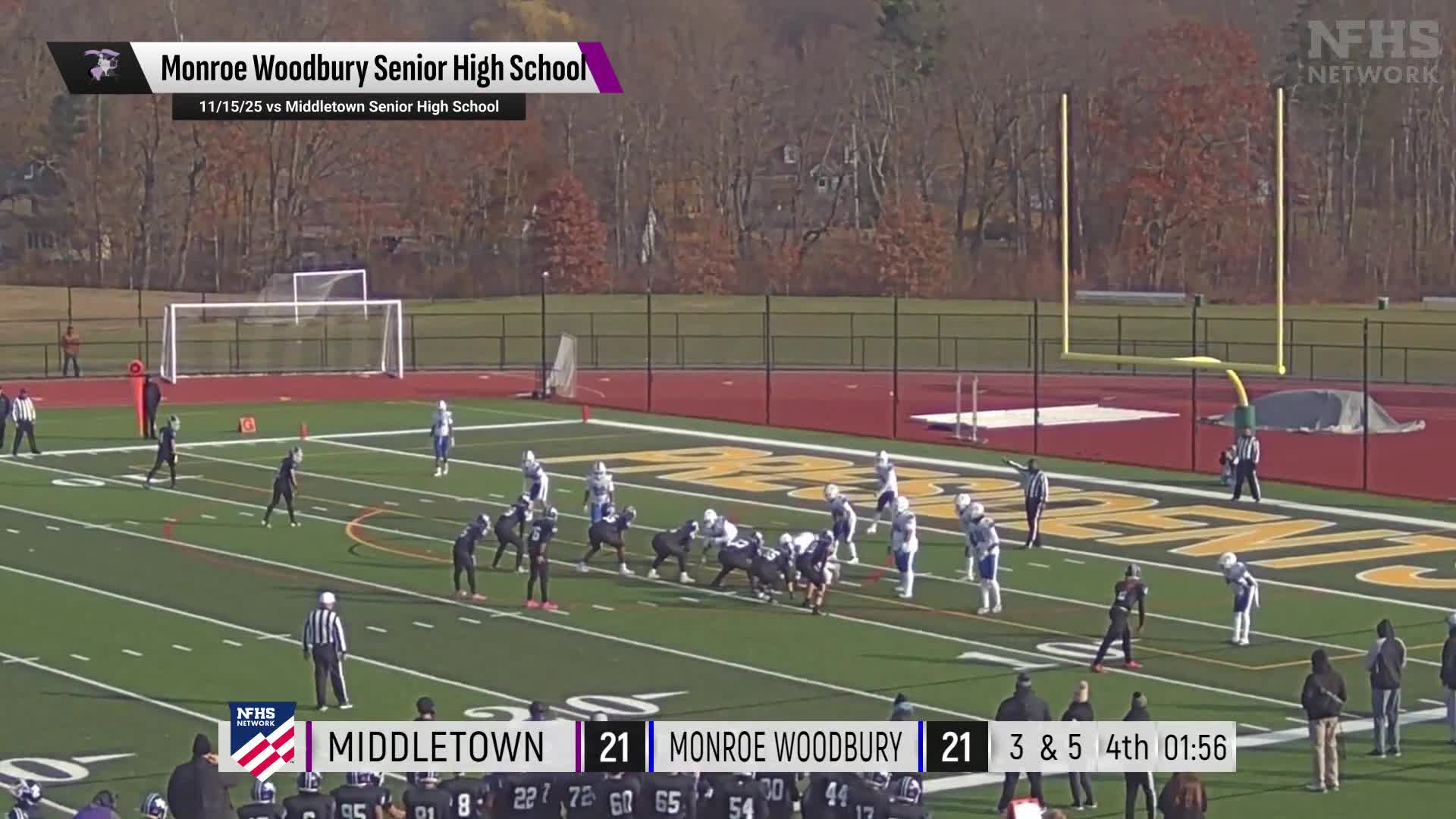 Football Recap: Saturday's  Loss Ends Monroe-Woodbury's Winning Streak