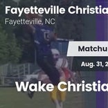 Football Game Recap: Fayetteville Christian vs. Wake Christian A