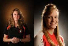 Liz Armbrustmacher of Lakewood, left,
and Chaparral's Nicole Dalton are
the All-Colorado volleyball coach
and player of the year.