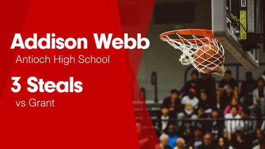 Addison Webb Game Report: vs North Chicago