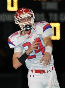 Manatee quarterback Cord Sandberg
tossed for three scores.