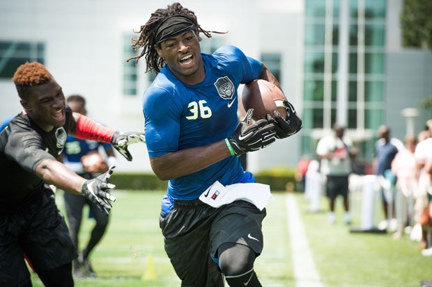 Alabama commit Najee Harris, a 5-star running back from Antioch (Calif.), is one of a handful of incoming juniors making a big impression.