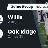 Football Game Recap: Oak Ridge War Eagles vs. Willis Wildkats
