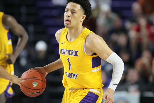 Cade Cunningham, a 6-6 combo guard who has already signed to Oklahoma State, was one of seven Montverde Academy players to score in double figures Saturday night. 