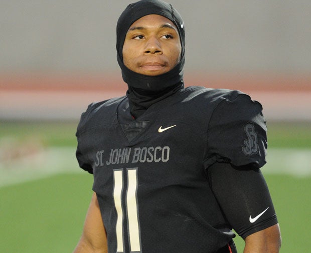 Bosco senior Re-Al Mitchell was on hand Friday, but was not available for action.