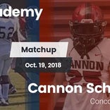Football Game Recap: Cannon vs. Concord First Assembly Academy
