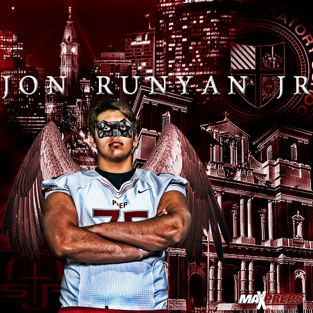 Jon Runyan Jr. has massive size, NFL bloodlines and is set to play for Michigan.