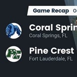 Football Game Recap: Coral Springs Charter Panthers vs. North Broward Prep Eagles