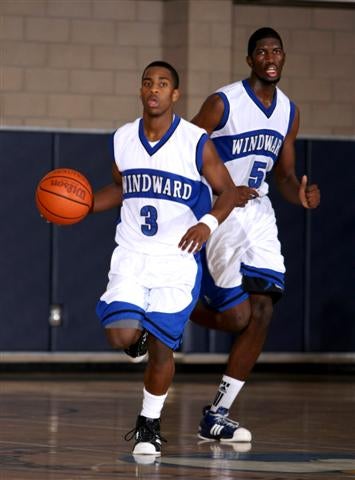 Windward's Malcolm Washington (No. 3) and Anthony Stover (No. 5).