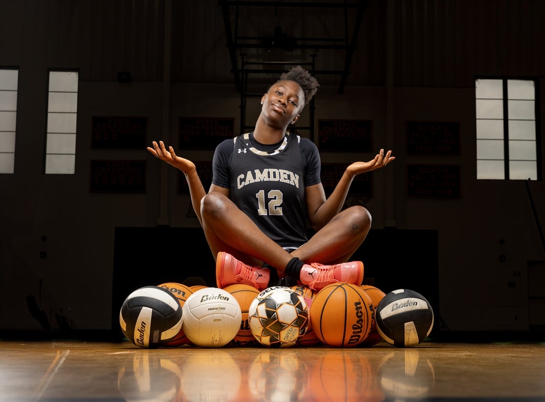 Joyce Edwards was the MaxPreps Female Athlete of the Year after earning all-state honors in volleyball, soccer and basketball for Camden (S.C.). (Photo: Becca Rouse)