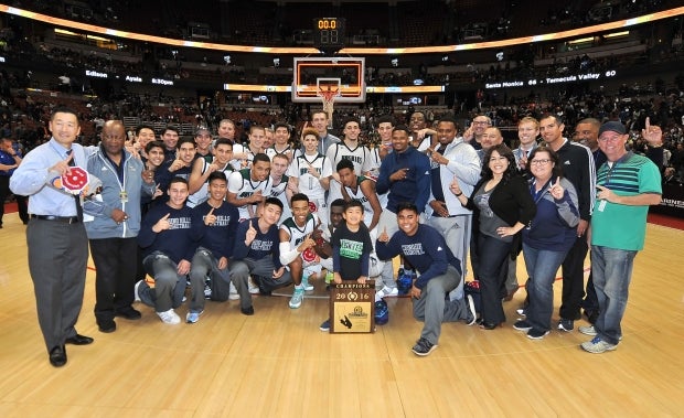 National No. 1 Chino Hills celebrates a big win over No. 6 Sierra Canyon and a section title Saturday night.