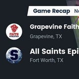 Football Game Recap: Grapevine Faith Christian Lions vs. All S Saints